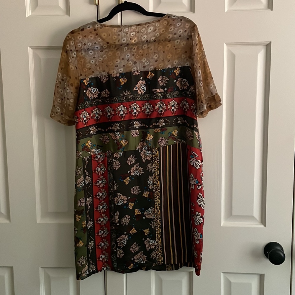Anthropologie Tiny Patchwork Tunic Boho Shirt Dre… - image 3